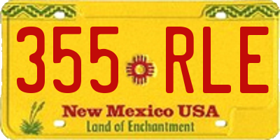 NM license plate 355RLE