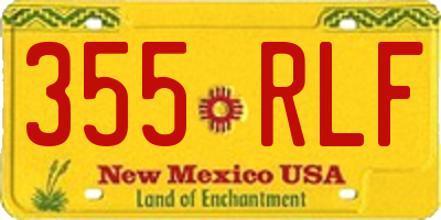 NM license plate 355RLF