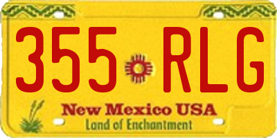 NM license plate 355RLG