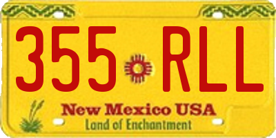 NM license plate 355RLL