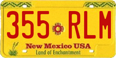 NM license plate 355RLM
