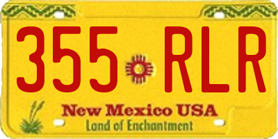 NM license plate 355RLR