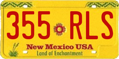 NM license plate 355RLS