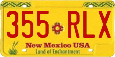 NM license plate 355RLX