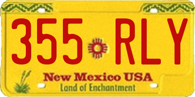 NM license plate 355RLY