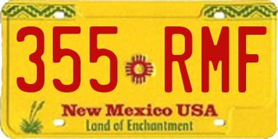 NM license plate 355RMF
