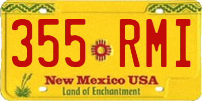 NM license plate 355RMI
