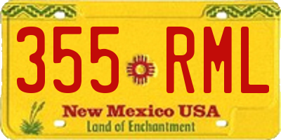 NM license plate 355RML
