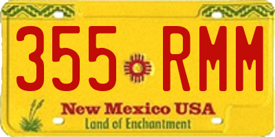 NM license plate 355RMM