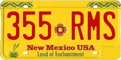 NM license plate 355RMS