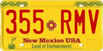 NM license plate 355RMV