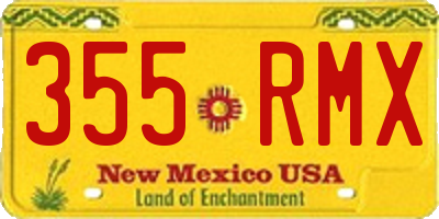 NM license plate 355RMX