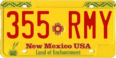 NM license plate 355RMY