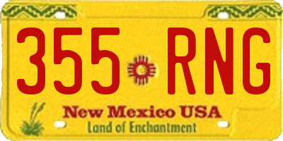 NM license plate 355RNG