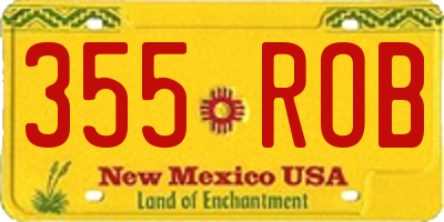NM license plate 355ROB