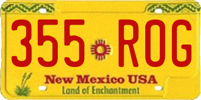 NM license plate 355ROG
