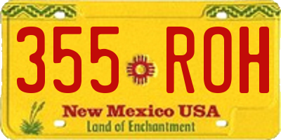 NM license plate 355ROH
