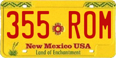 NM license plate 355ROM