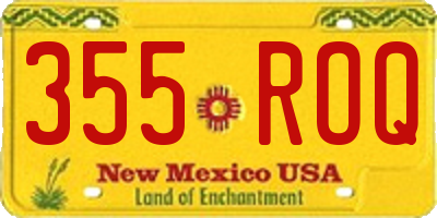 NM license plate 355ROQ