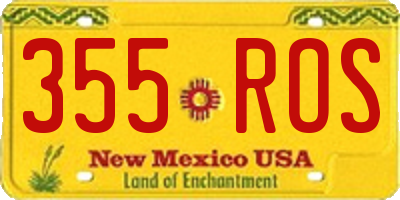 NM license plate 355ROS