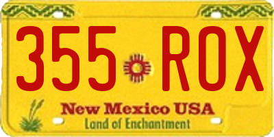 NM license plate 355ROX
