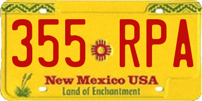 NM license plate 355RPA