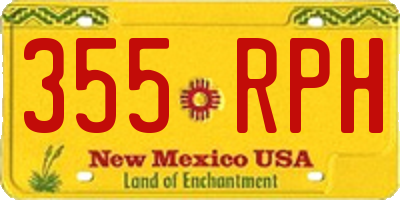 NM license plate 355RPH
