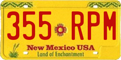 NM license plate 355RPM