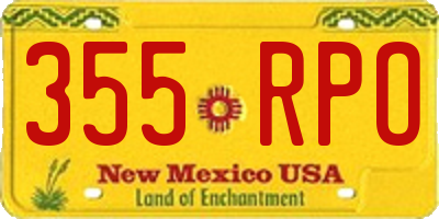 NM license plate 355RPO