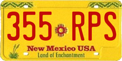 NM license plate 355RPS