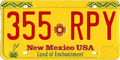NM license plate 355RPY