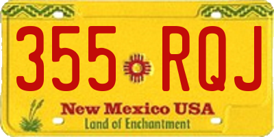 NM license plate 355RQJ