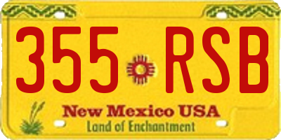 NM license plate 355RSB