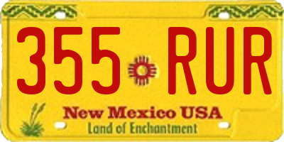 NM license plate 355RUR