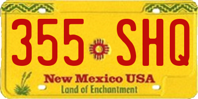 NM license plate 355SHQ