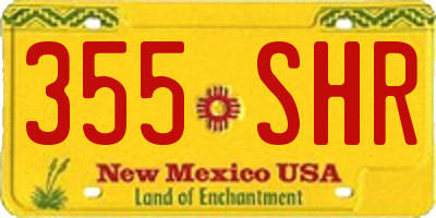 NM license plate 355SHR