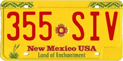 NM license plate 355SIV