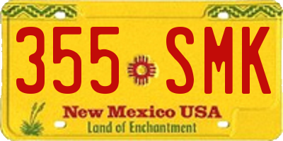 NM license plate 355SMK