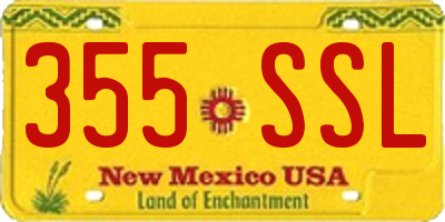 NM license plate 355SSL
