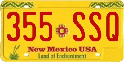 NM license plate 355SSQ