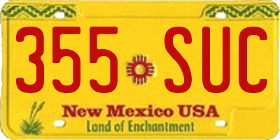NM license plate 355SUC