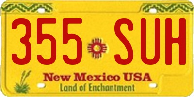 NM license plate 355SUH