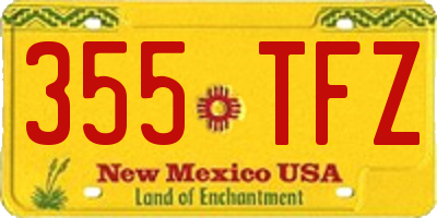 NM license plate 355TFZ