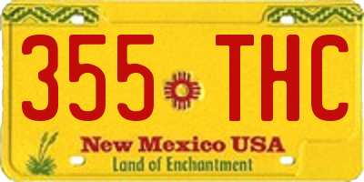 NM license plate 355THC