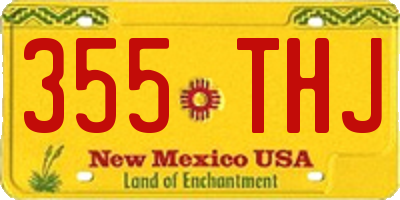 NM license plate 355THJ