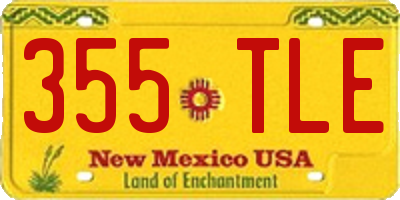 NM license plate 355TLE
