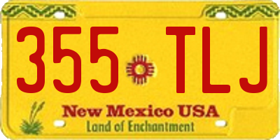 NM license plate 355TLJ