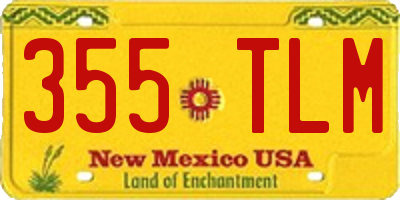 NM license plate 355TLM