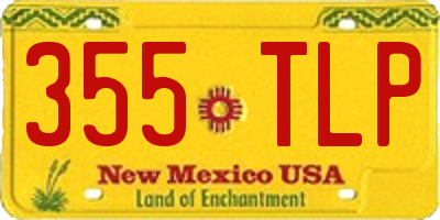 NM license plate 355TLP