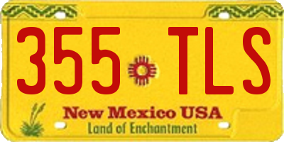 NM license plate 355TLS